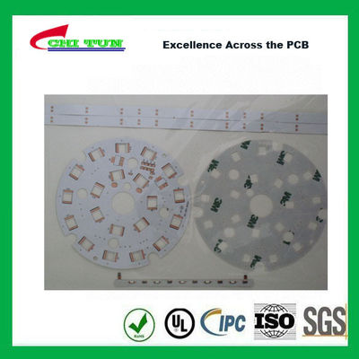 Led Lighting PCB Aluminum 1.6mm Quick Turn PCB Prototypes Black Solder Mask